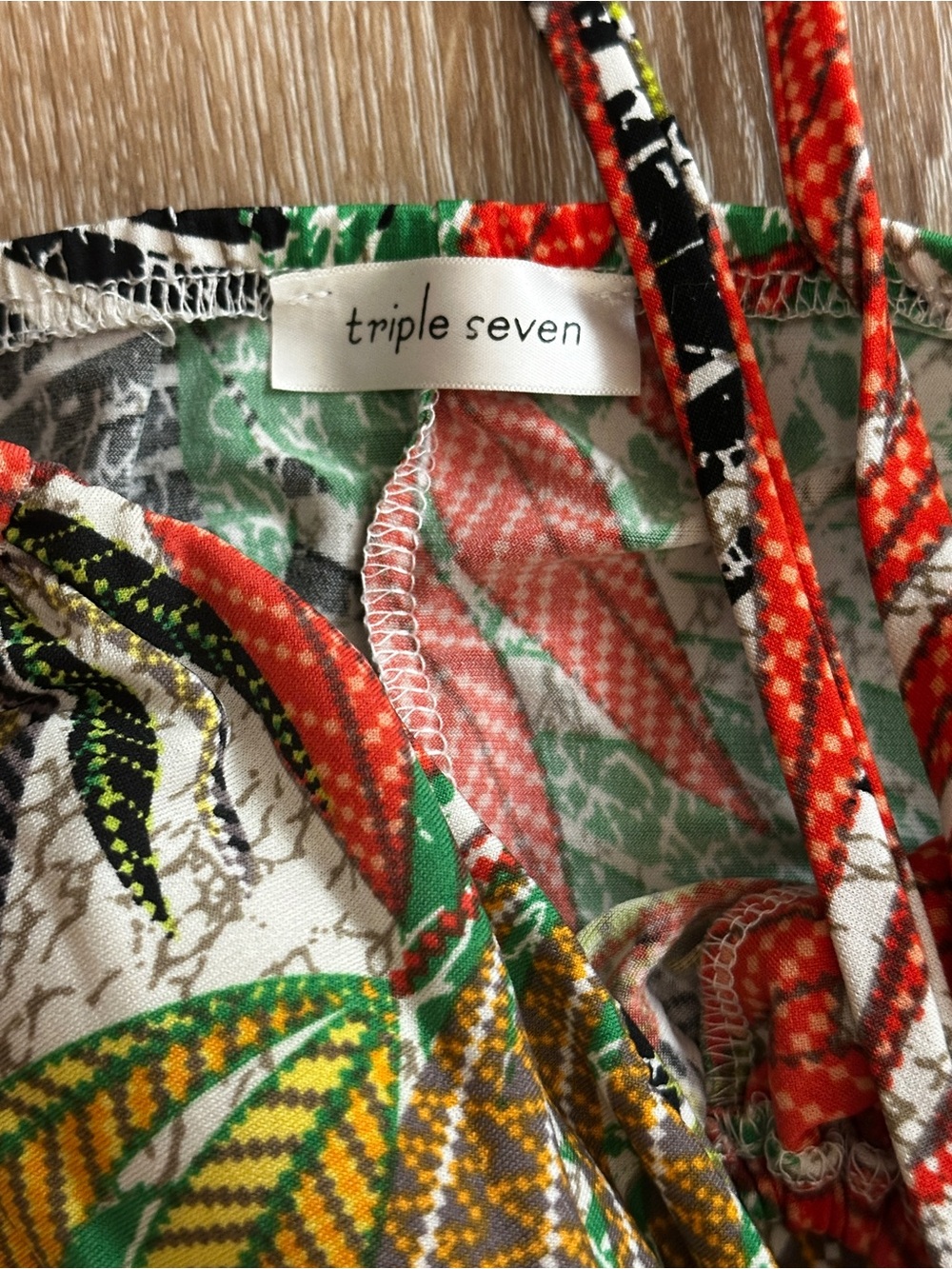 Strapless Tropical Maxi Dress in Multicolor - Picture 3 of 3